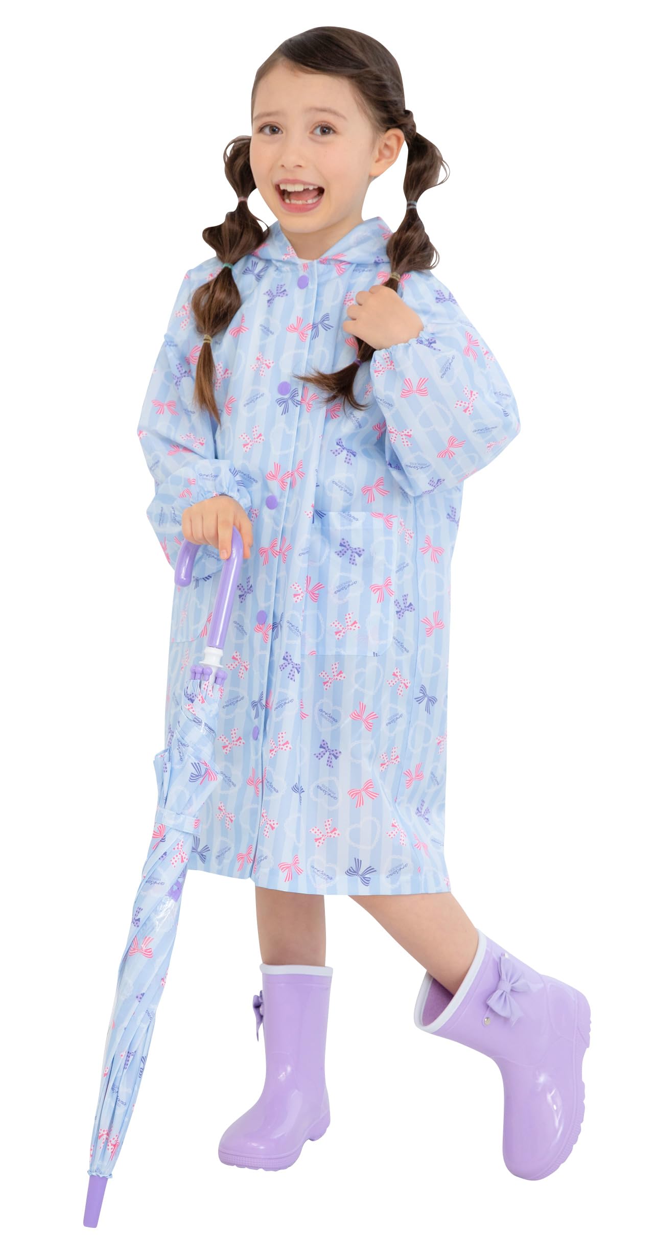 

Raincoat for suitable for school for girls and ribbon with storage blue x 130cm [Arisana] kids, bags, children, pattern, pouch, striped, blue,
