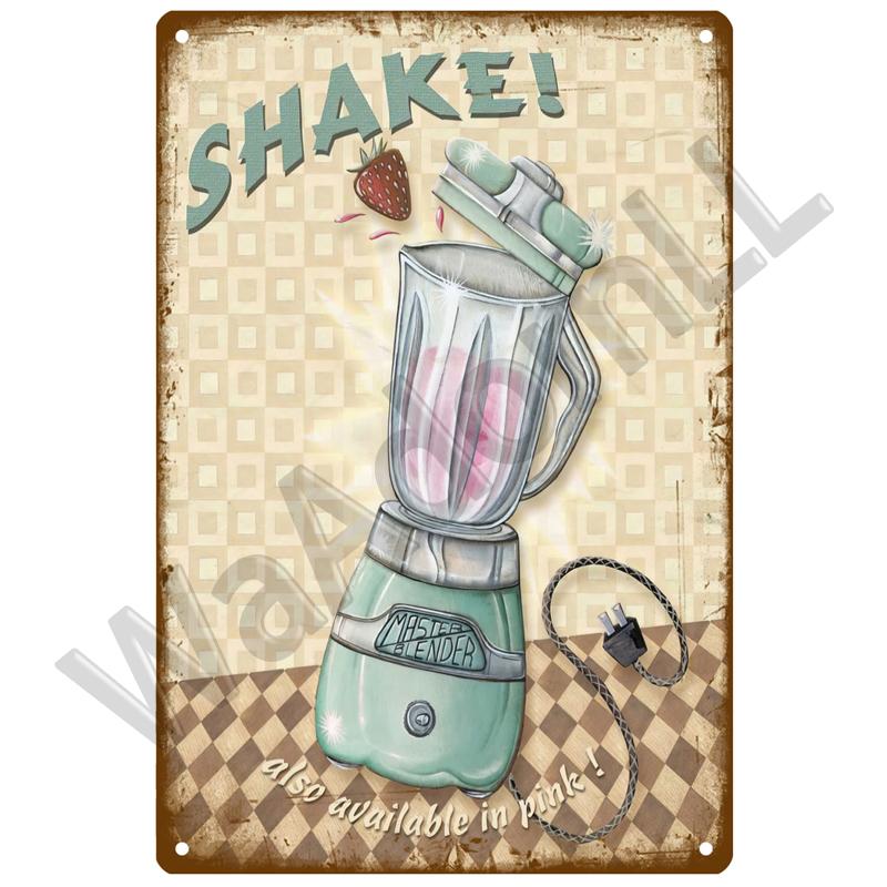 Metal Sign Home Decor Fast Food Vintage Tin Sign Plaque Metal Retro Plate Hot Dog Poster Wall Decor For Kitchen Cafe Diner Bar