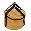 Camping Tableware Carrying Bag 14L Outdoor Cookware Organizer Round Picnic Storage Bag with Sturdy Handle for Plates