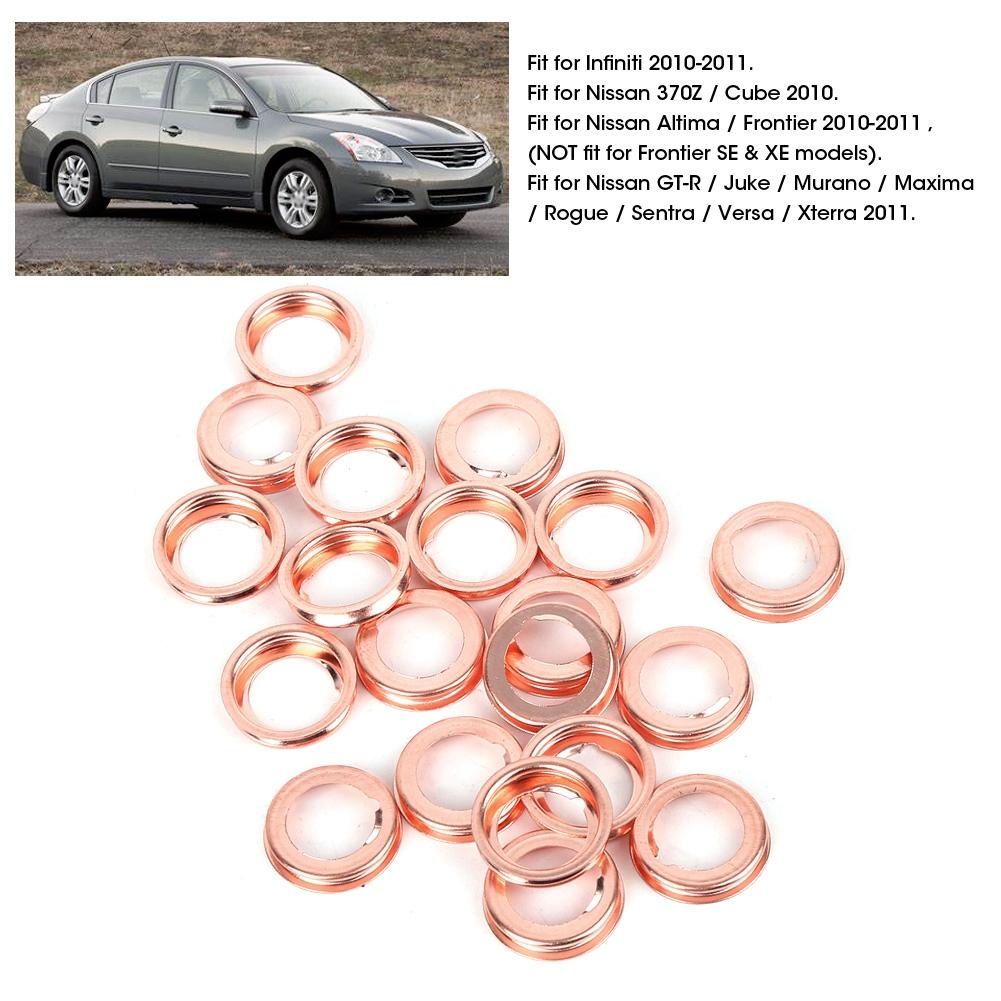 20pcs Engine Oil Drain Plug Gasket Kit Metal Parts 11026JA00A Fits for Nissan