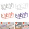 Book Stand Four Section Sturdy Acrylic Bookends Handbag Divider Shelf for Table Study Room Bookcase Cookbooks Photo Albums