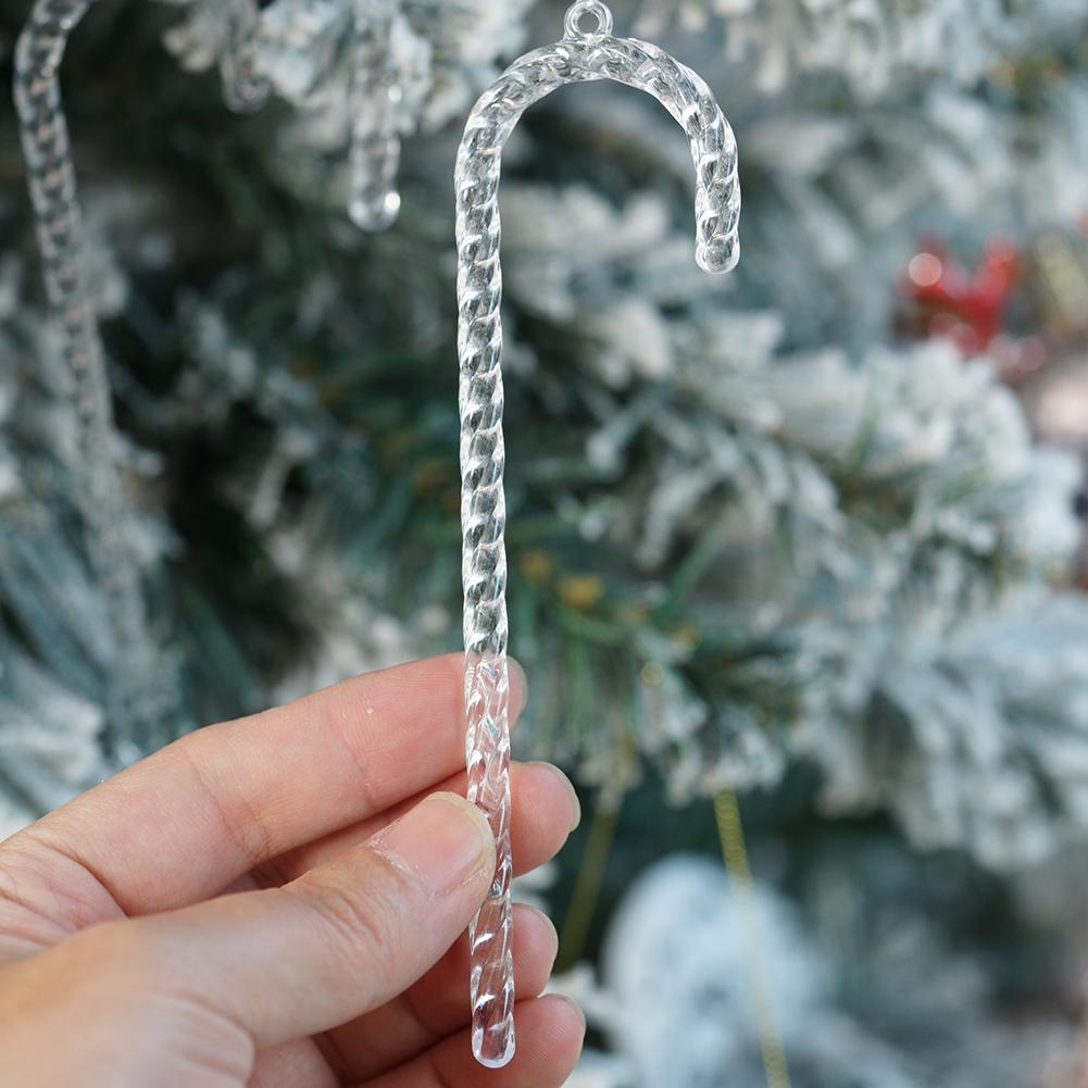 Weihnachten Klare Eiszapfen Hängeanhänger für Weihnachtsbaum Transparente Simulation Eiszapfen Neujahrsparty Heimdekor Feiertagsornamente