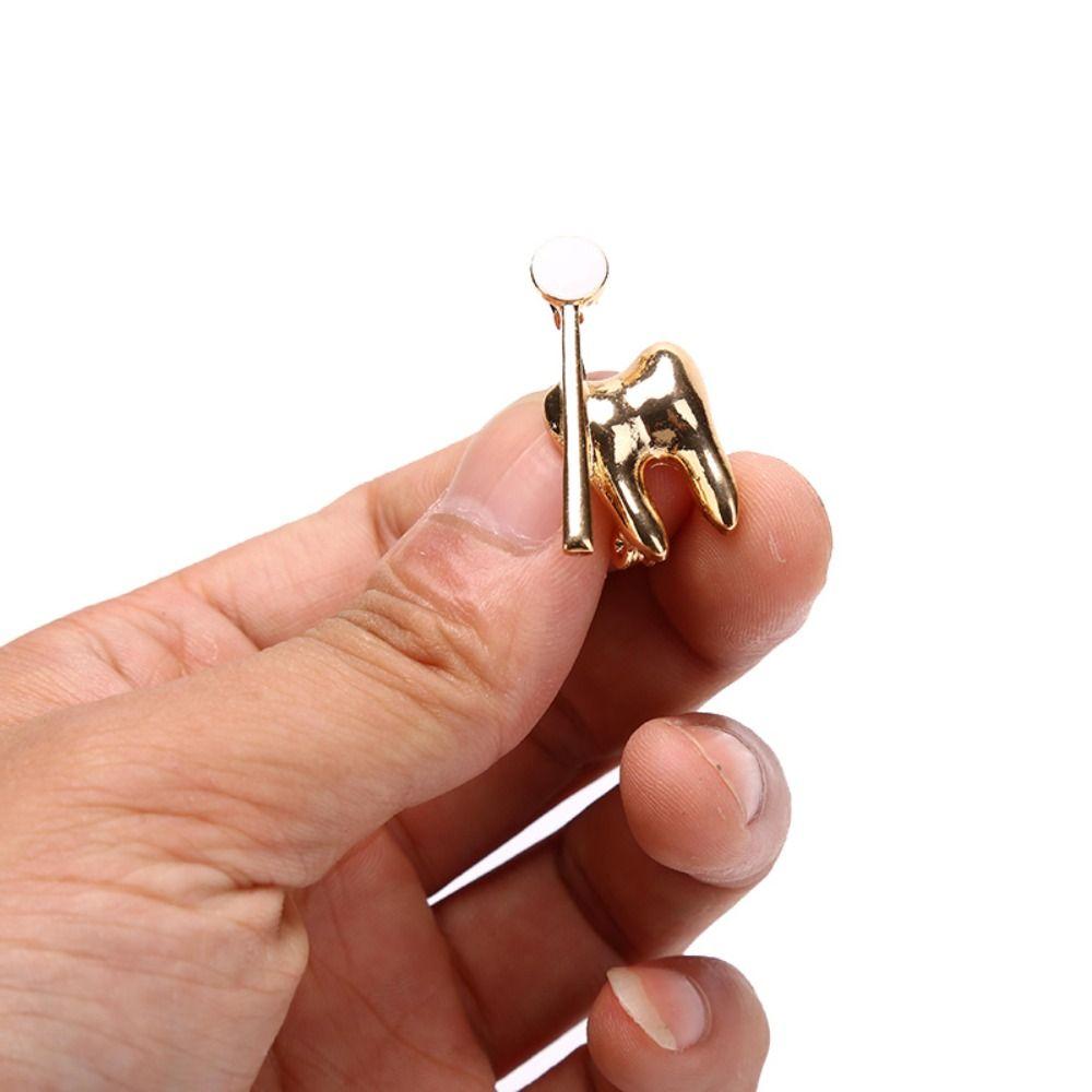 Enamel Dentist Nurse Enamel Pins Zinc Zinc Zinc Alloy Tooth Shape Brooch Funny   Decoration