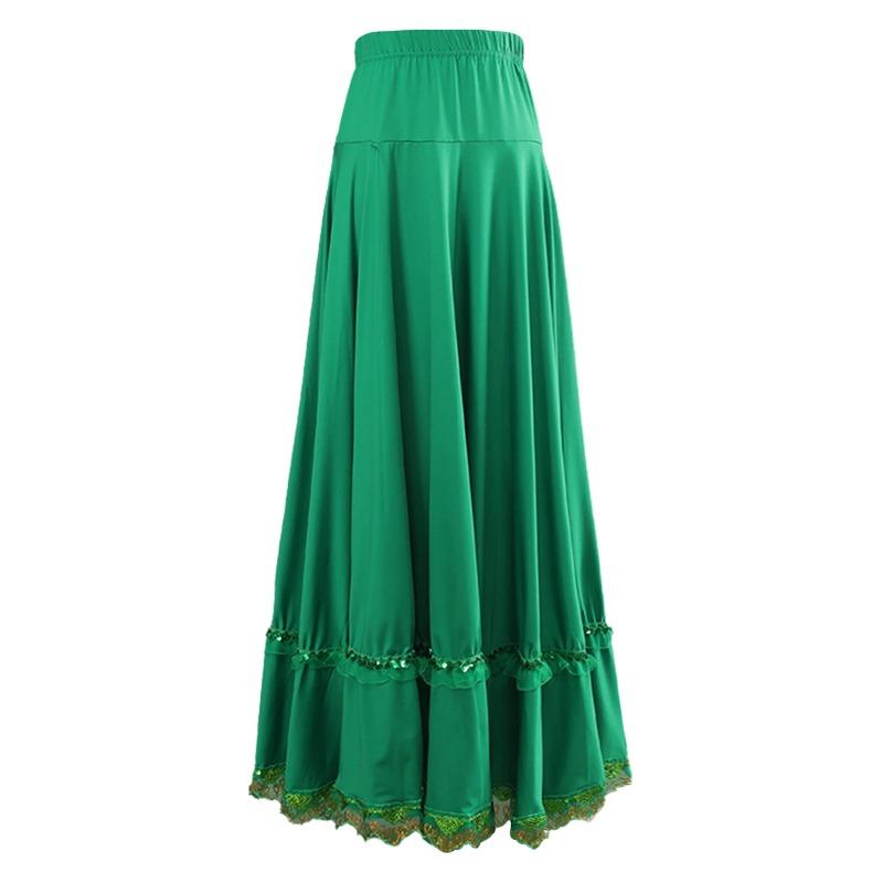 Damen Standard Flamenco Tanzröcke Lyrische Standard Fließende Maxiröcke Ballett Klassisch Ethnische Tanzaufführung Kostüme