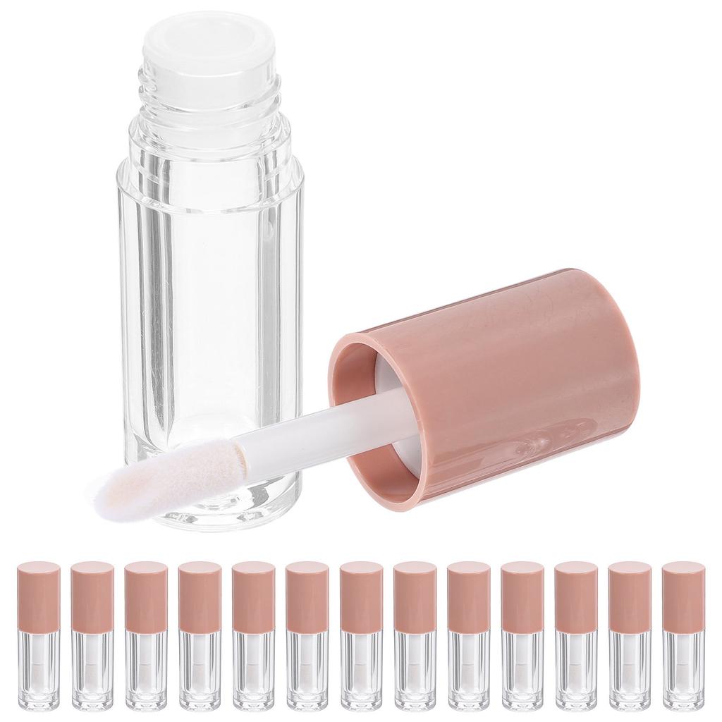 14Pcs Empty Lip Gloss Containers Clear Plastic Tubes for Lip Balm Refillable Smooth Dispensing Portable Compact Design with