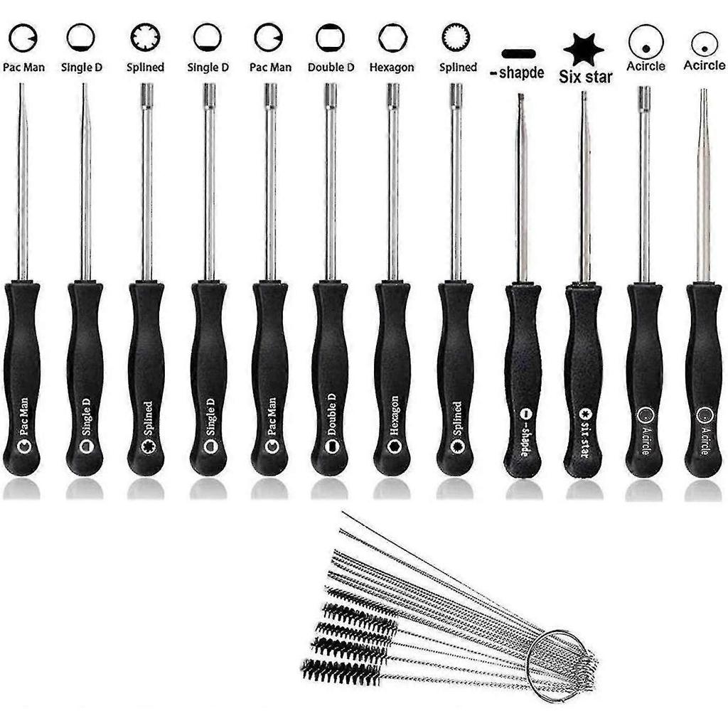 12 Pack Carburetor Adjustment Tool Set With Cleaning Brush And Carburetor Storage Bag For Common Small 2-stroke Engine Starlight