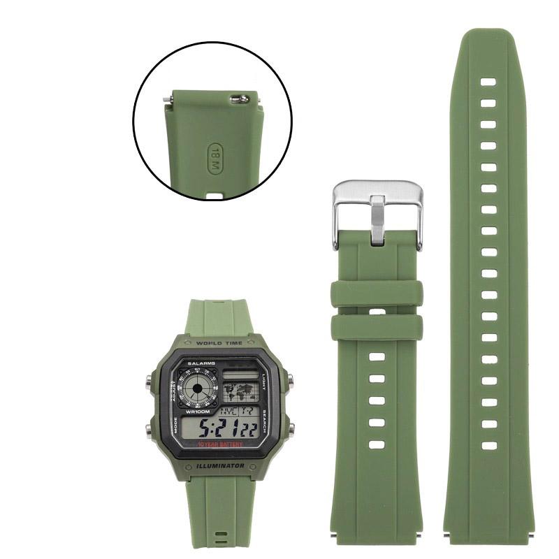 Silikonowe Paski do Zegarka Casio G-SHOCK 3299 AE1200 AE-1200 AE1300 SGW400 SGW-300 A158W A159W Sportowy Wodoodporny Pasek 18mm