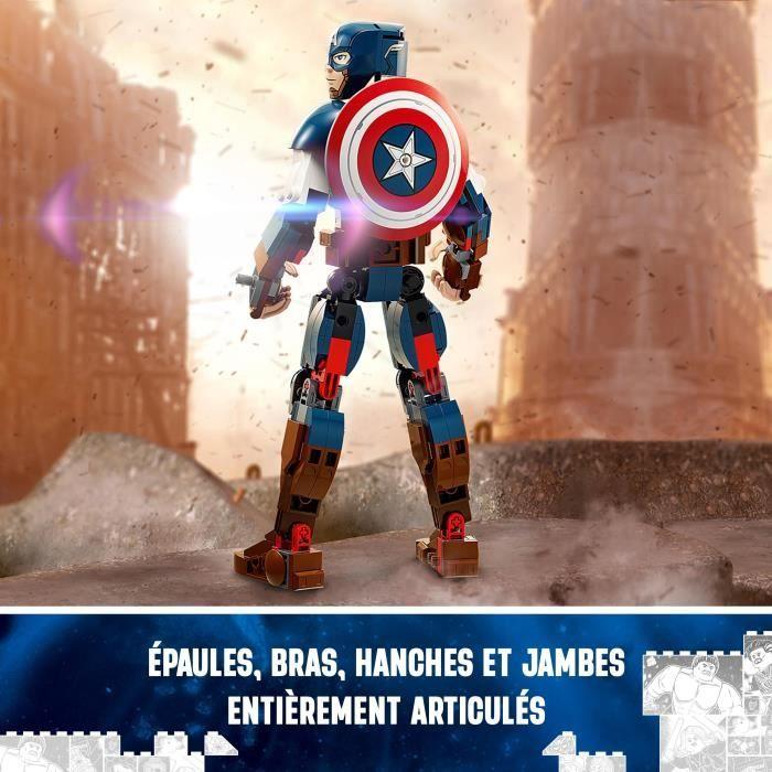 LEGO® Marvel 76258 La Figurine de Captain America avec Bouclier, Jouet et Décoration Avengers