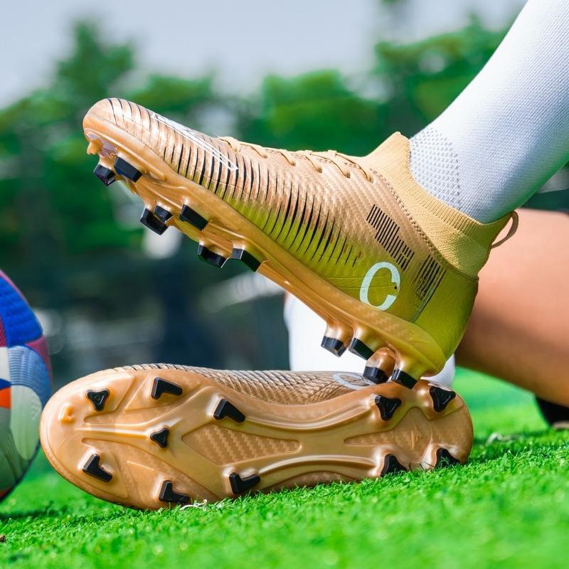 Unisex Football Boots Student Large Size Football Boots Plastic Long Nail AG Artificial Lawn Training Football Shoes