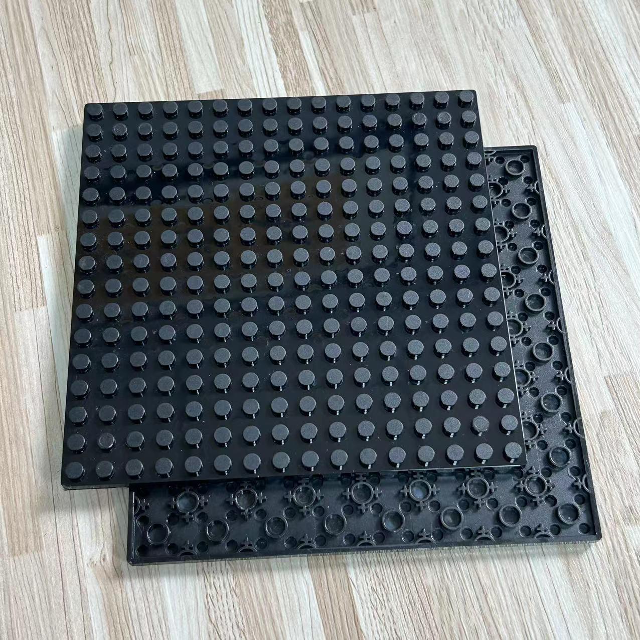 

Трансграничные строительные блоки MOC: Двусторонняя базовая пластина 16x16, совместимая с LEGO 91405 12.8x12.8 cm чёрный