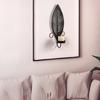 Schwarze Kerzenhalter Wandleuchten mit Blattdetails zur Ergänzung von Wärme für Schlafzimmer und Wohnraum