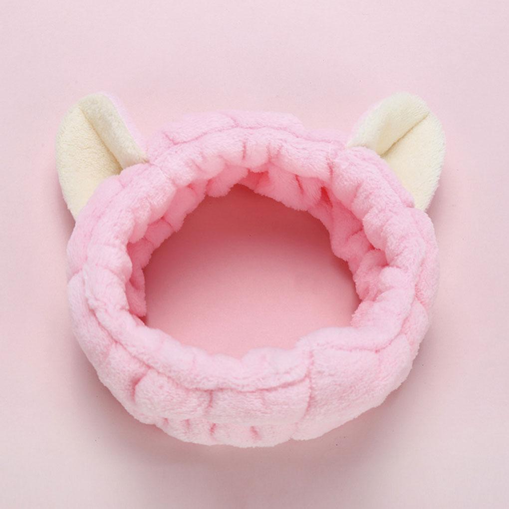 Cute Elastic Ears Headband Women Girls Soft Makeup Face Washing Headband Facial Mask Headwrap