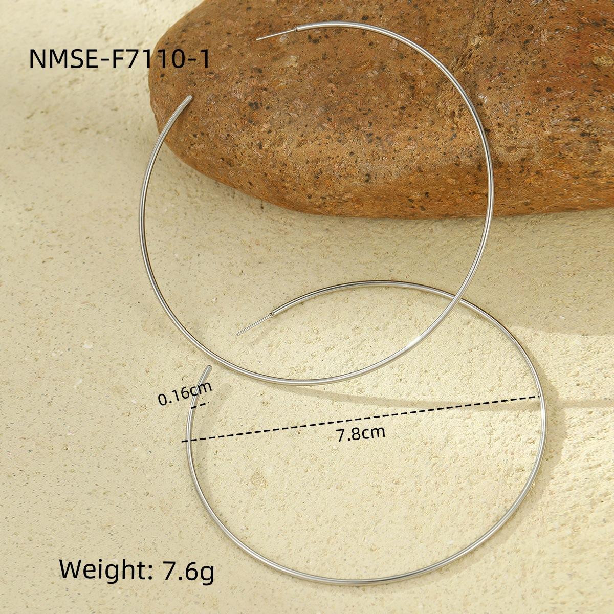 GEMCHIC Women s Classic Large Hoop Earrings Titanium Steel Light Luxury High Sense Stainless Steel Exaggerated Stud Earrings
