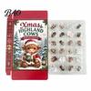 Adventní kalendář Kráva ze Skotské vysočiny Kalendáře 2026, 2D akrylové ozdoby, 24 dní Vánoční dekorace Odpočet se sběratelskými mini figurkami pro statek