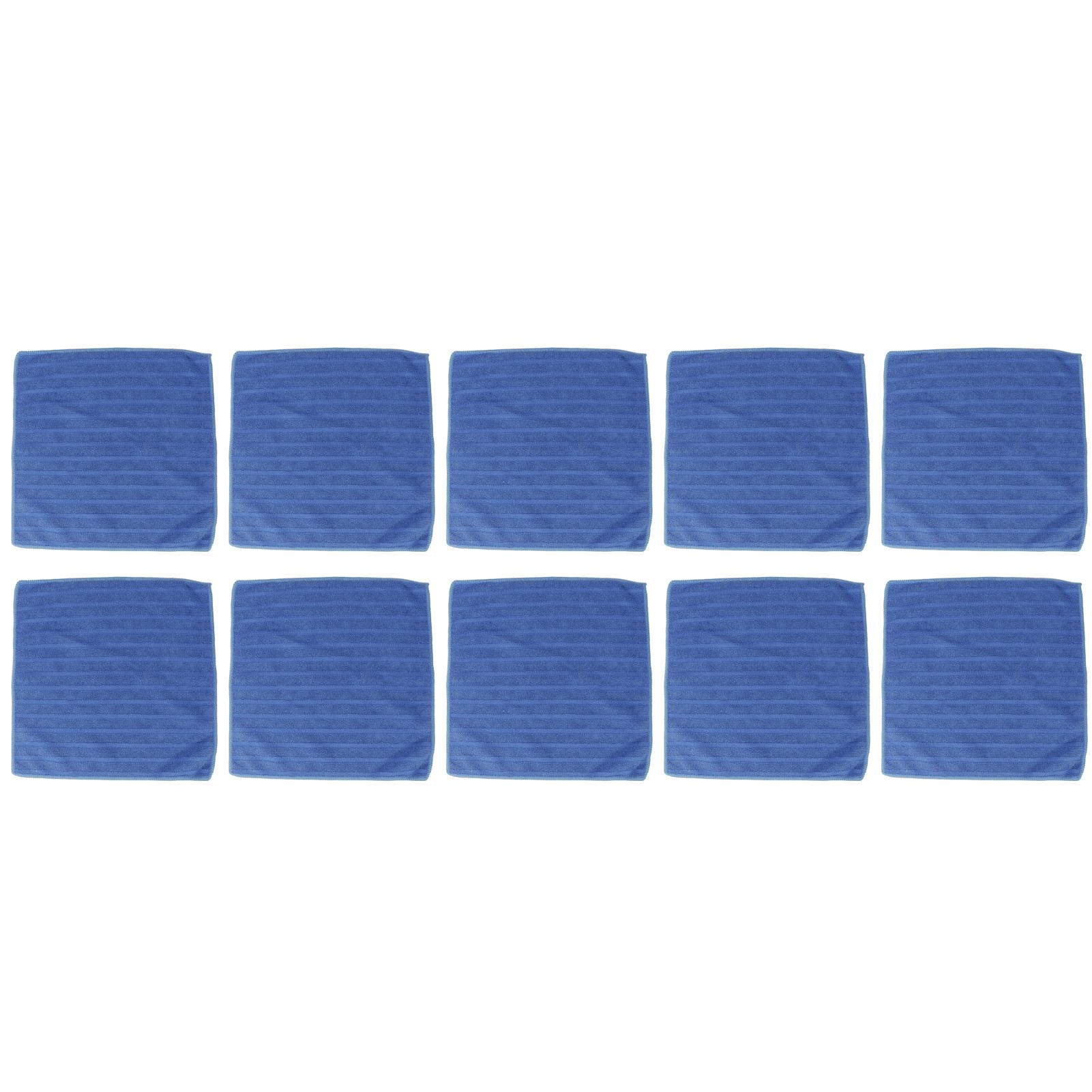 

10Pcs Blue Clean Towel Square Soft Microfiber Towel Home Kitchen Cleaning Supplies