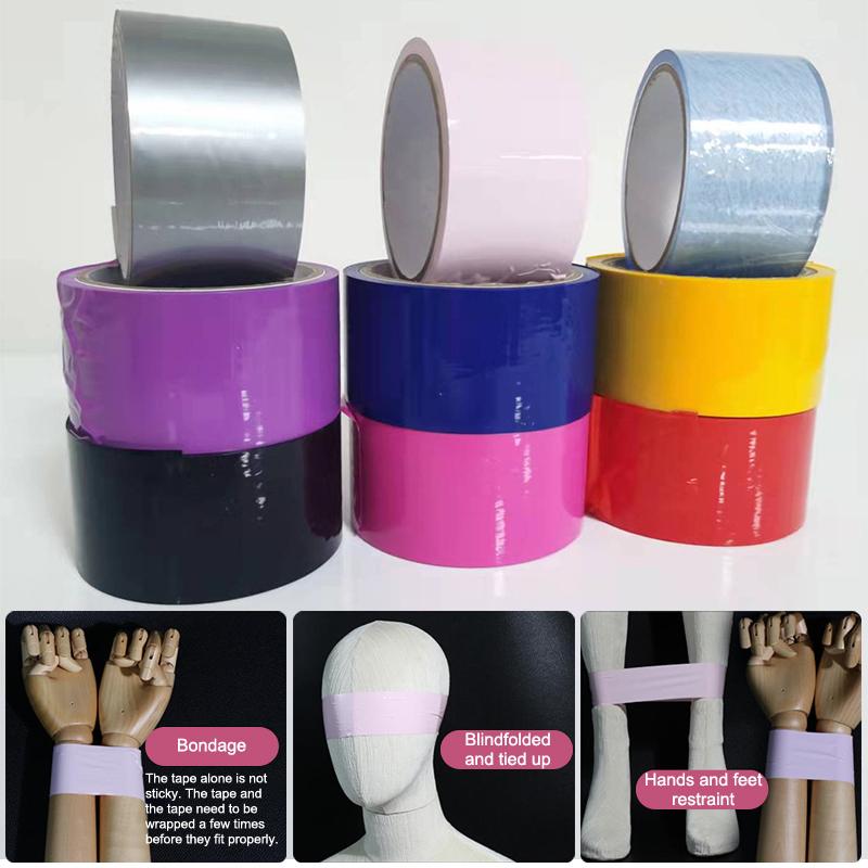 1 Roll 16/18m Restraints Adult Women Couple Flirting Strap Safe Skin Friendly Muti-Color Bondage Tape No Stick Static Tape