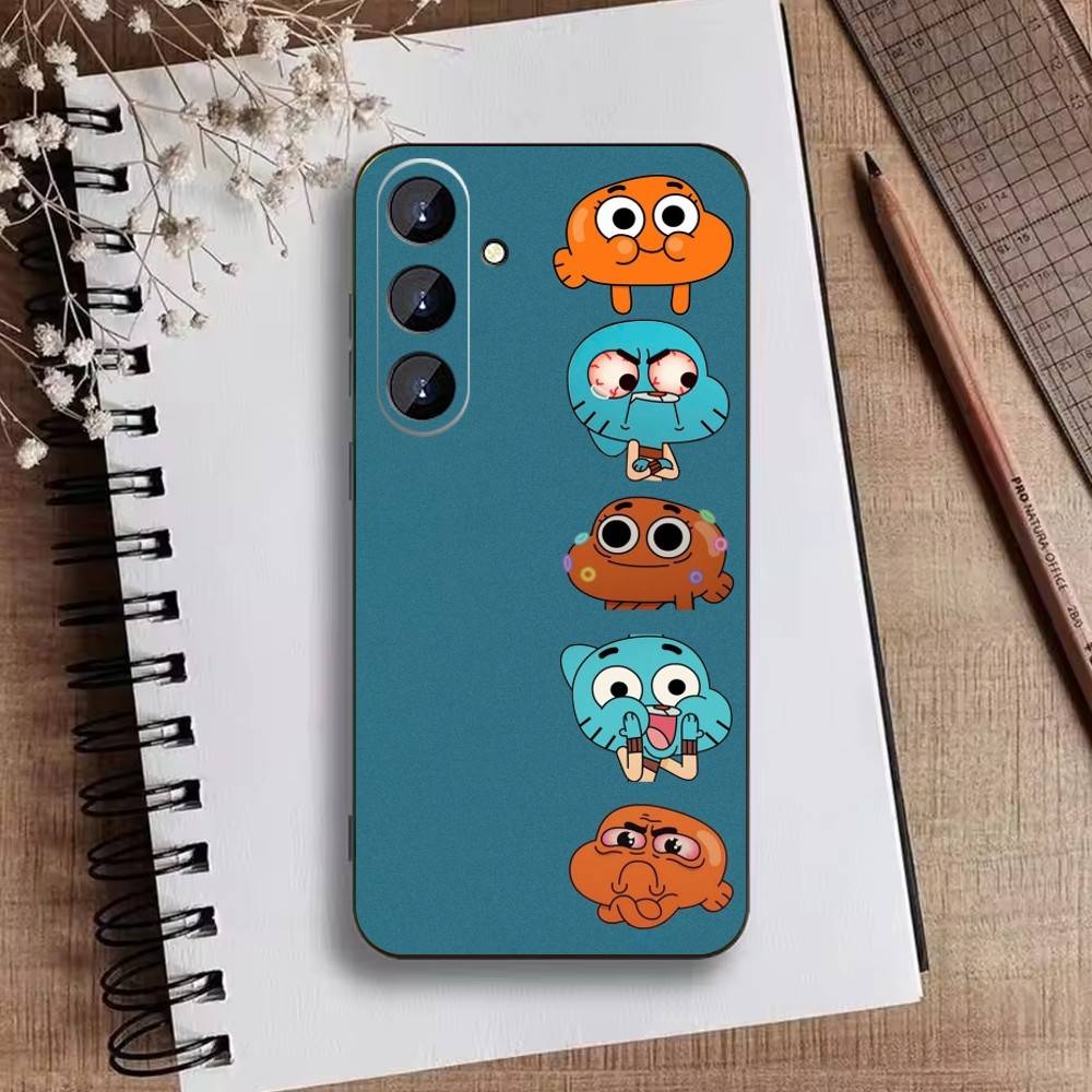 S-Gumball and Darwin Phone Case For Samsung Galaxy A73,A21s,A22,A31,A52,A53,A71,A41Soft Black Shell