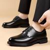 Autumn New Men's Classic Round Toe Lace-Up Wear-Resistant  Comfortable Casual Leather Shoes