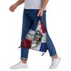 Dominican Republic Flag Backpacks Portable Drawstring Bundle Pocket Sports Bag Book Bags for Travel School