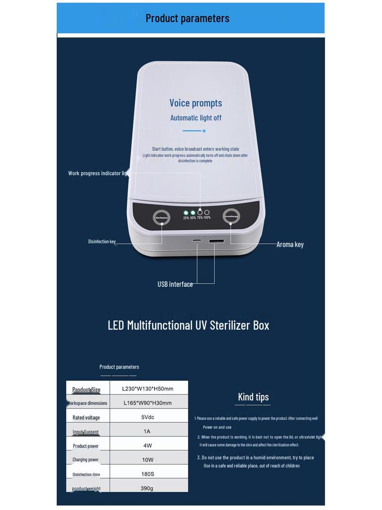 Portable UV Phone Sterilizer Box - Multifunctional Home Disinfection Box In Stock