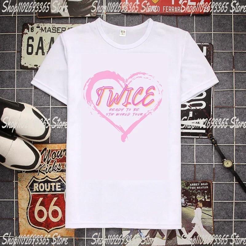 2026 Summer  Kpop Twice Lovely T-shirt Short Sleeve Ready To Be Album Photo Printing Tshirt for Women TZUYU SANA MINA JIHYO NAYEON MOMO DAHYU