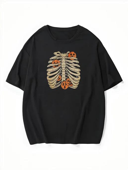 Oversized T-shirt with a Halloween print L
