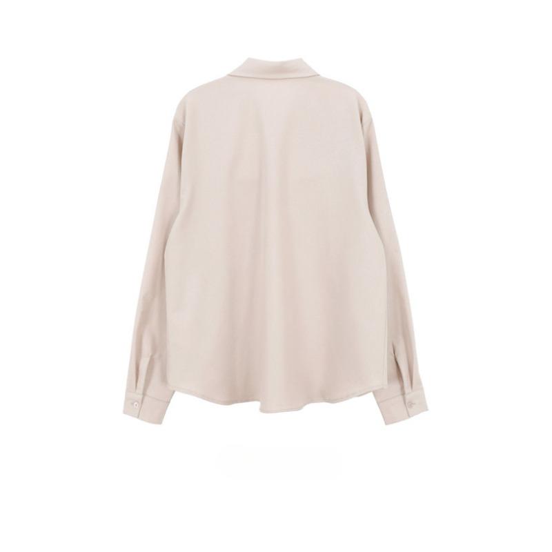 Spring Autumn Versatile Shirt Women's Loose Lazy Style Long Sleeve POLO Collar Professional Shirt Blouses & Shirts