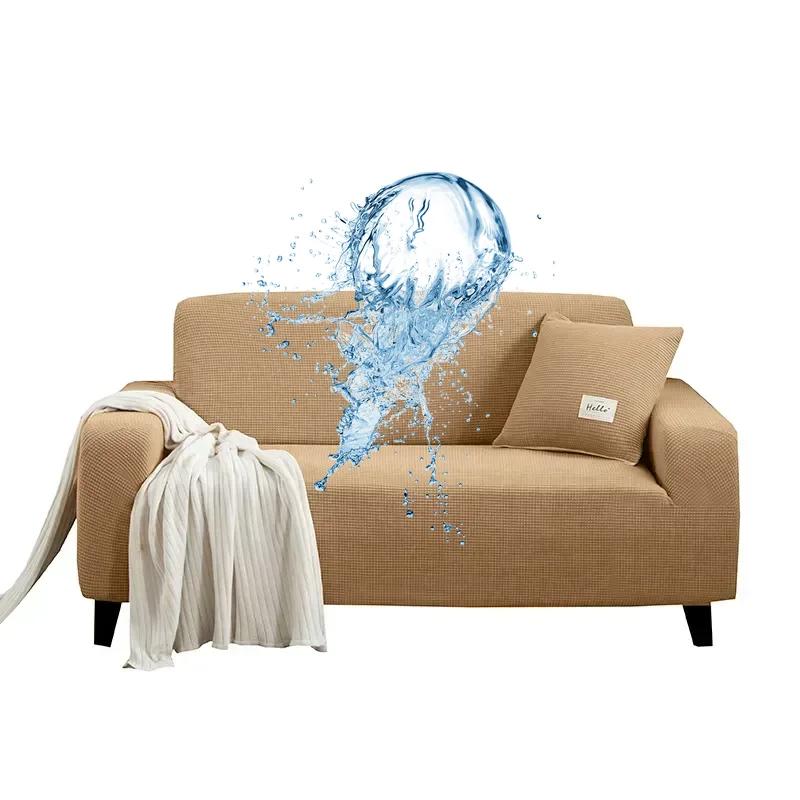 Elastic Sofa Covers For Living Room Geometric ArmChair Knitted Corn Grid Fabric Sofa Slipcovers Chair Protector Home Decor