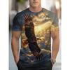 Summer Fashionable Cartoon Pattern 3d Printed Loose Soft Comfortable Plus Size Short Sleeved Round Neck Men's Casual Sport T-shirt