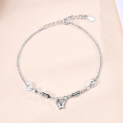 S925 Sterling Silver Butterfly Dream Bracelet - Elegant, High-End Light Luxury Design, Perfect Birthday Gift for Girlfriend.