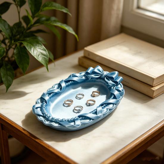 3D Printed Jewelry Tray Exquisite Jewelry Storage Tray Decorative Jewelry Dish Trinket Jewelry Holder