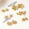 New Hot-selling Flower Love Resin Stud Earrings Set Women's Personalized Earrings Versatile Earrings