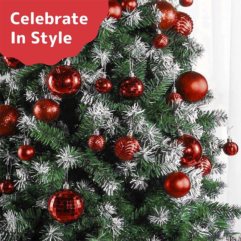 1box 4/6/8cm Christmas Decoration Shatterproof Plastic Christmas Ball Xmas Tree Hanging ornaments for Home Party Holiday Navidad