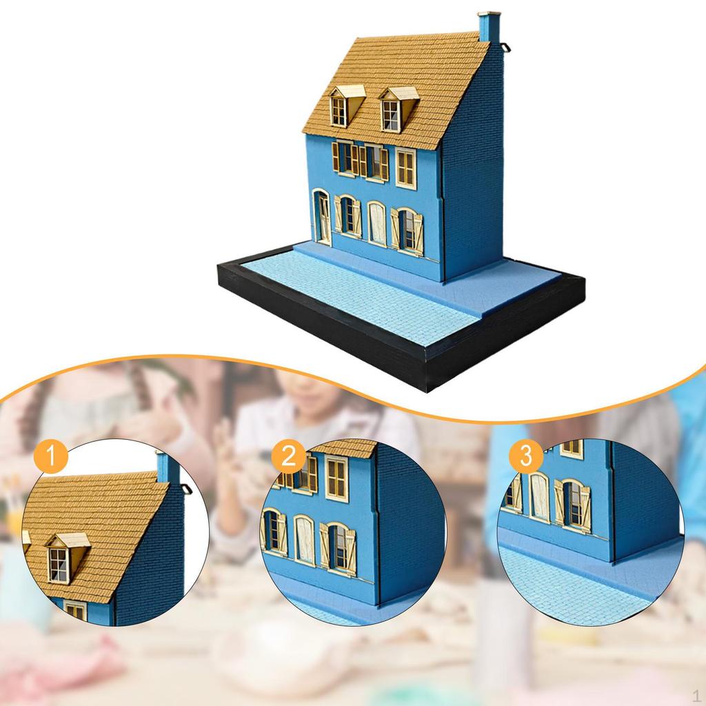 1/35 HO House Building Railway Layout Model DIY Assemble Assembled Diorama Scenery for