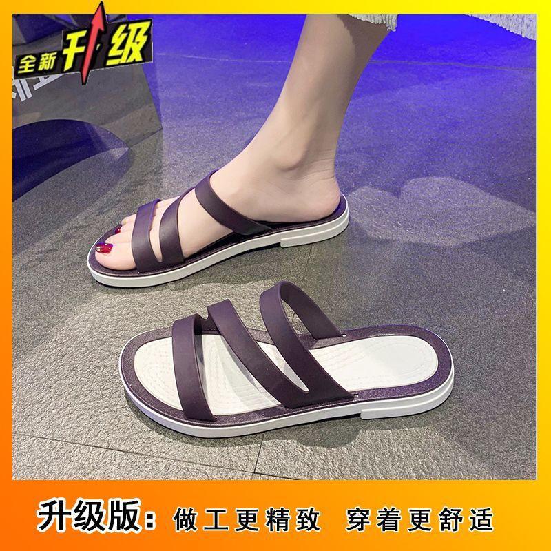 Non-slip Internet celebrity cool slippers women's 2025 spring and summer new outer wear beach shoes open-toed soft-soled sandals waterproof slippers