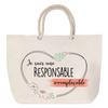 Beach Bag - PLANETEE - Large Size - Strong Rope Handle - Multicolored Cotton - Personalized with Name
