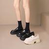 heightened platform British style small leather shoes women's 2025 new spring and autumn single shoes Japanese one-pedal platform loafers