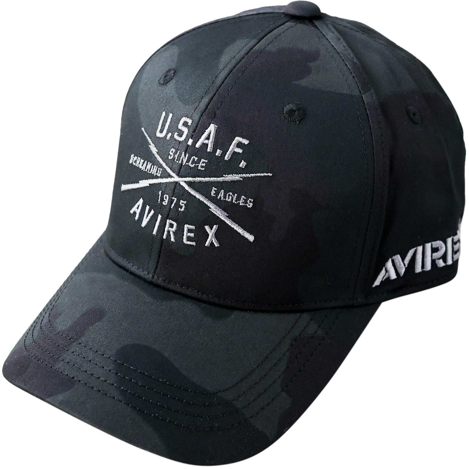 

AVIREX ARMY Military Embroidered Baseball Cap for Men Free US BASE Black 6-Panel Low-Profile Cap/Full (JP, Alphabet, Size, Camo)