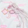 Lace Bead Strap Heart Carabiner Keyring (Type 5)