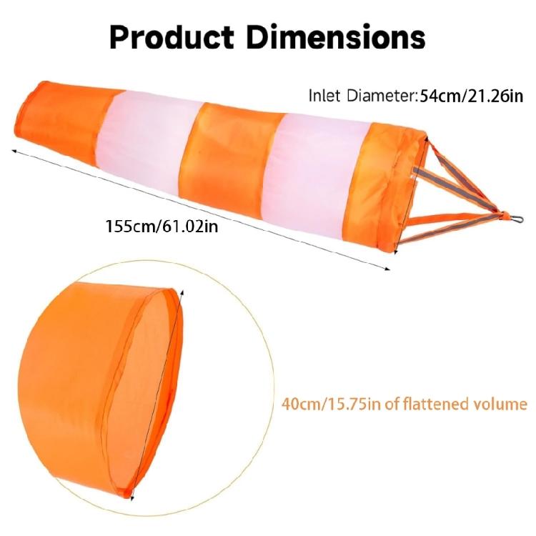 Airport Windsocks Wind Direction Measurement Sock Bag with Reflective Belt Ripstop Wind Sock Wind Direction Indicators