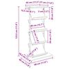 Magazine Shelf Grey Sonoma 68 X 40 X 123.5 Cm Engineered Wood