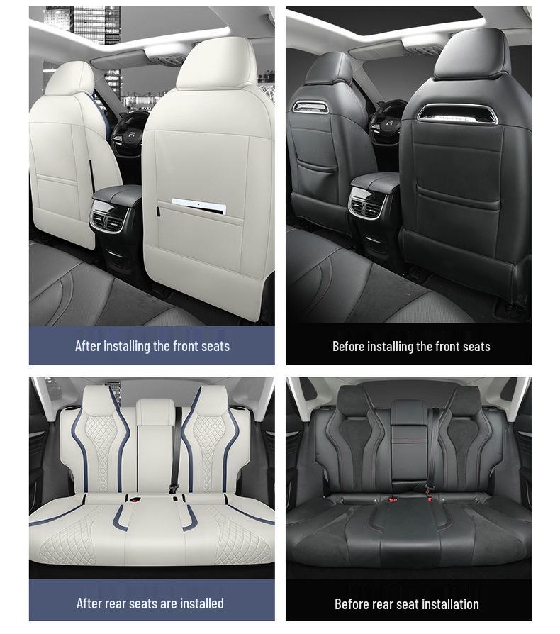 Fits Rising Auto MARVEL R Leather Car Seat Covers: All-Season, Full Enclosure for Five Seats.