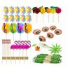 Hawaiian Tissue Paper Umbrella Fruit Stick Swizzles For Party Table Centerpieces