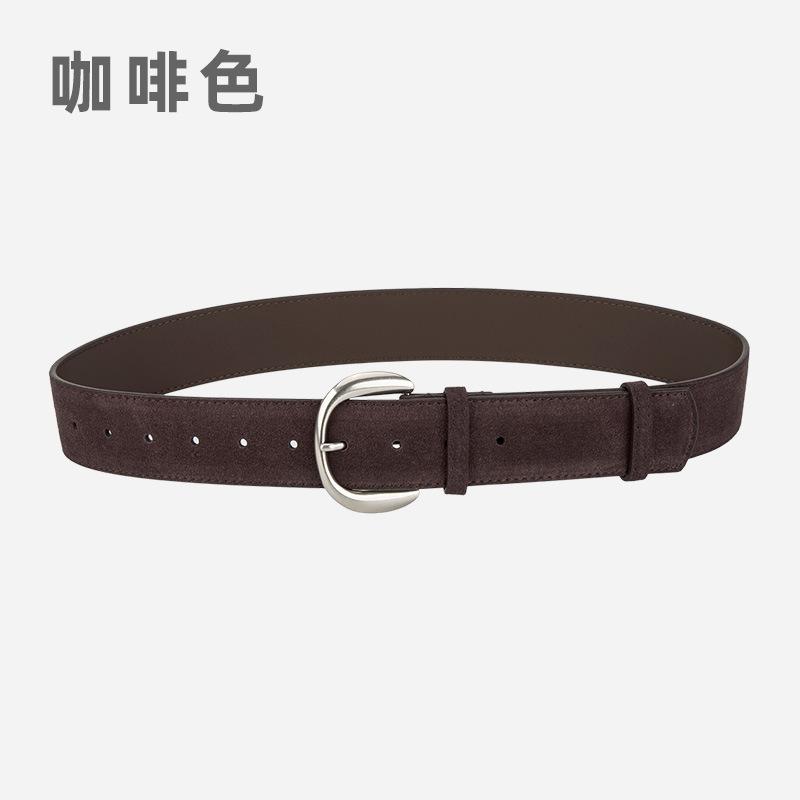 Literary And Retro Women'S Belt Matte High-End Leather With Skirt Jeans Decorative Belt Women