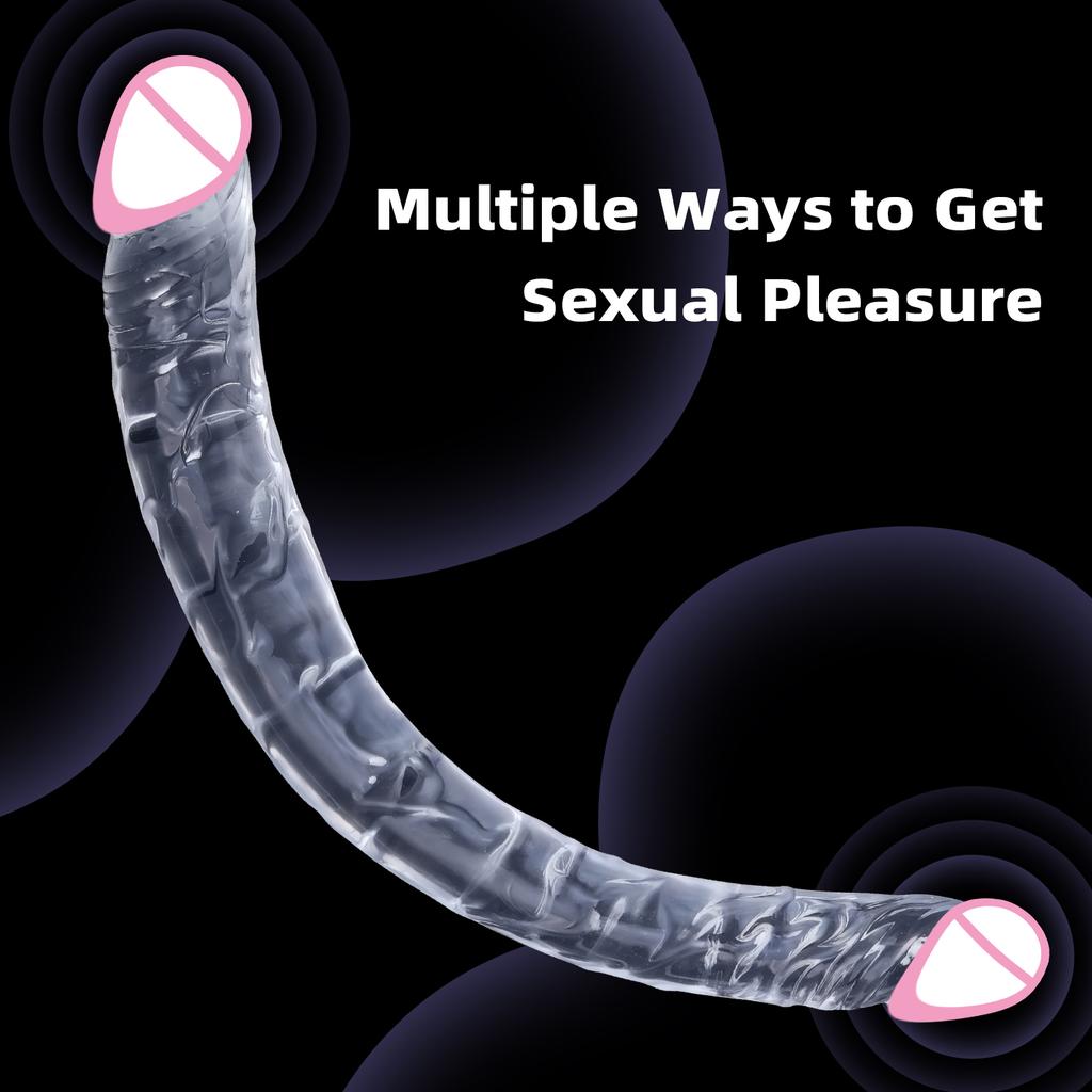 Three sizes U Shape Dildos Two Heads Soft Jelly Female Masturbator Anal Plug Artificial Penis G-spot Massage Sex Toys for Women