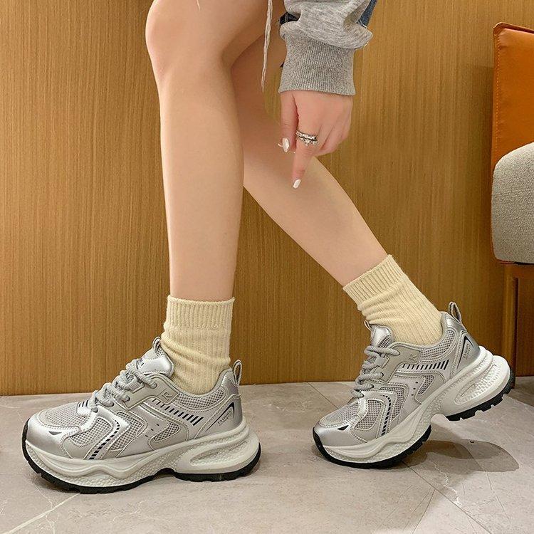 Fashionable and Comfortable High-quality Pops Shoes Lightweight and Comfortable Fall Women's Lace-up Rubber Low-top