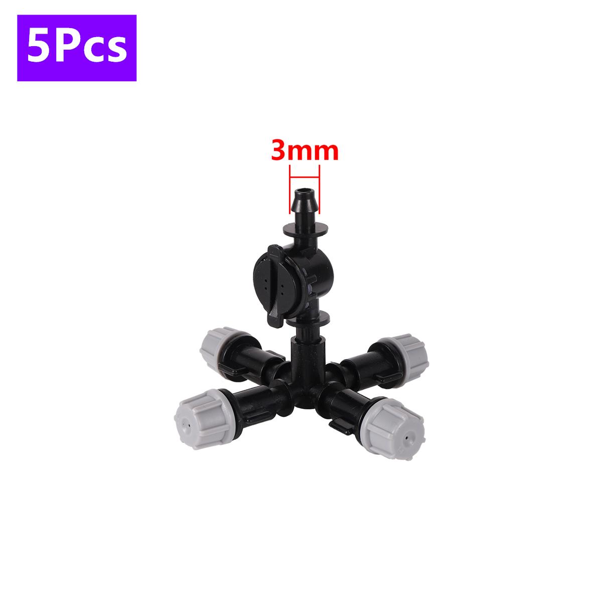 

4/5/6/7 Multi-Nozzle Misting Sprinkler Kit 1/2 Male/Female Thread Sprayer 3/5mm Interface Ground Rod Anti-drip Device Sprinkler
