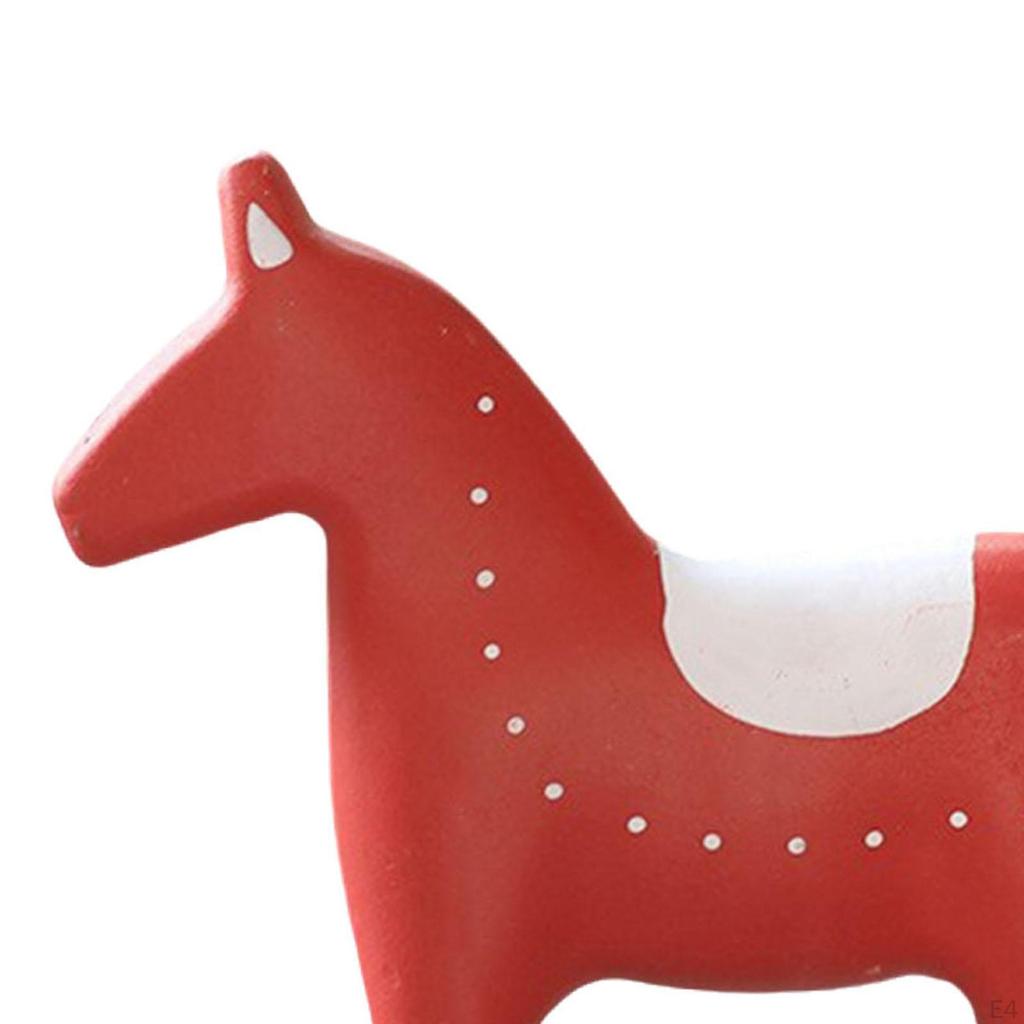 Horse Ornament Room Wooden Figurine Keepsake Art Crafts Portable