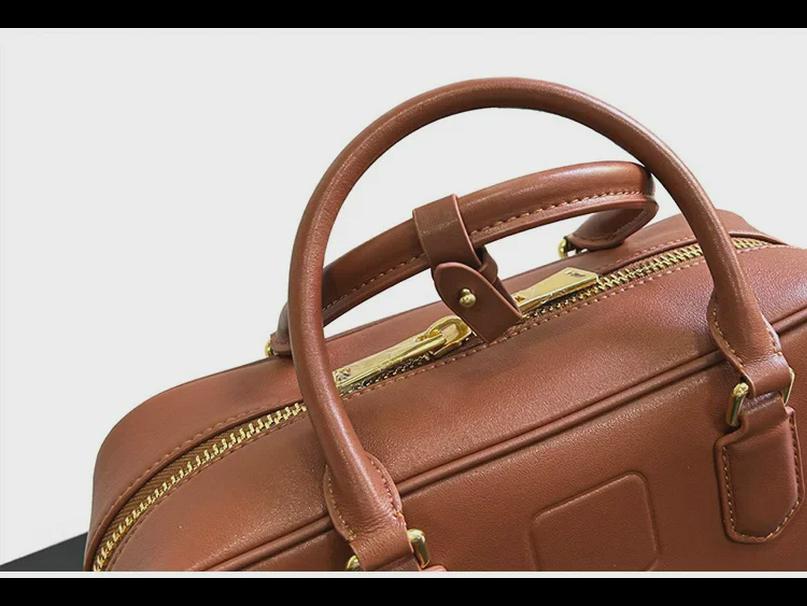 2023 Women's Retro Boston Bowling Shoulder Bag - Autumn & Winter Collection
