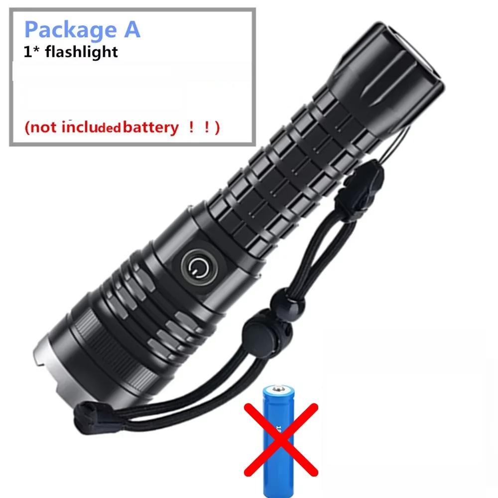 

High Power 3600 Brightness Long-range Flashlight LED Torch USB Rechargeable Zoom Hand Lantern For Camping NO battery